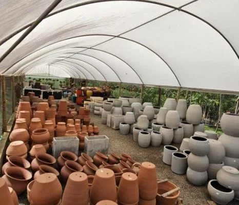 Mudas e vasos na Flora CRM